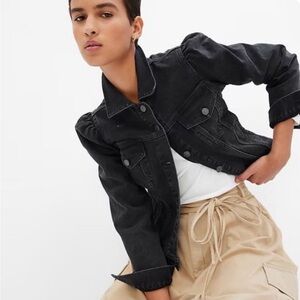 GAP Jean Jacket NWOT Sz MP BLACK DENIM